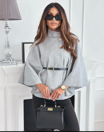 Poncho Angelina grijs