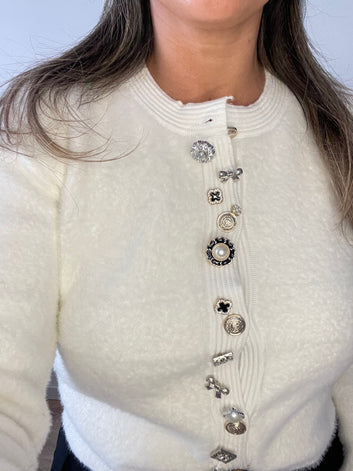 Cardigan Sara white
