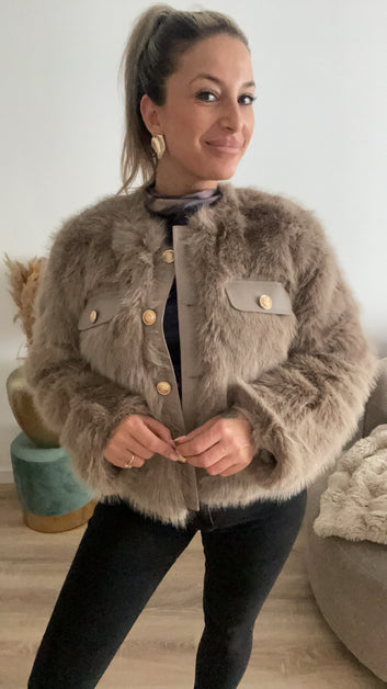 Faux fur jacket