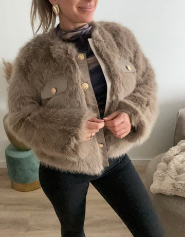 Faux fur jacket