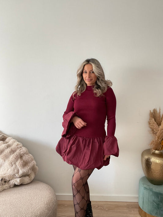 Mini dress burgundy